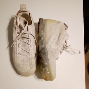 Nike Cream Knit Sneakers with Transparent Sole